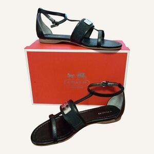 Coach Harriet Black Sandals Size 7.5